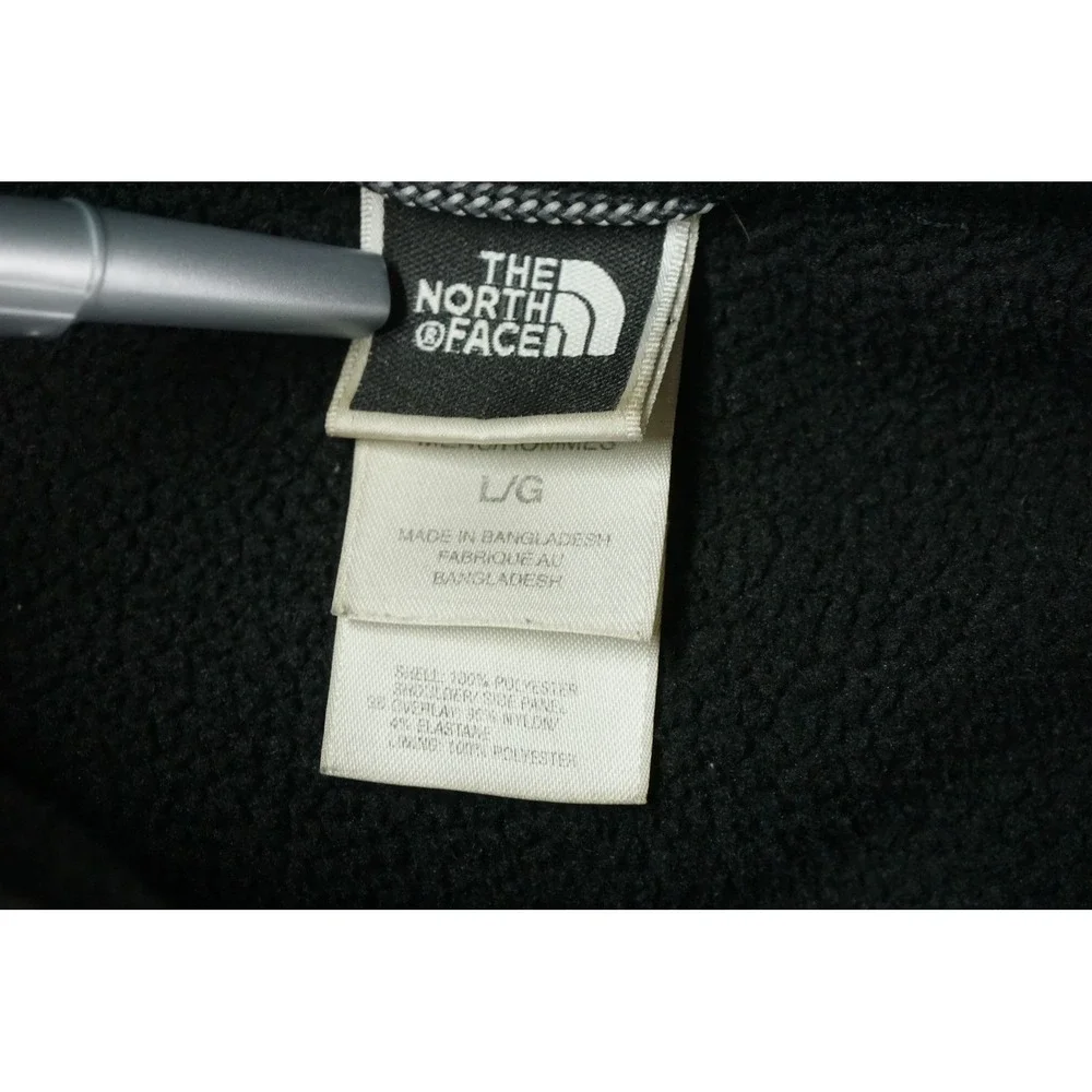 The North Face Jacket Men L Black Thick Fleece Full Zip Nylon Panel Denali Style
